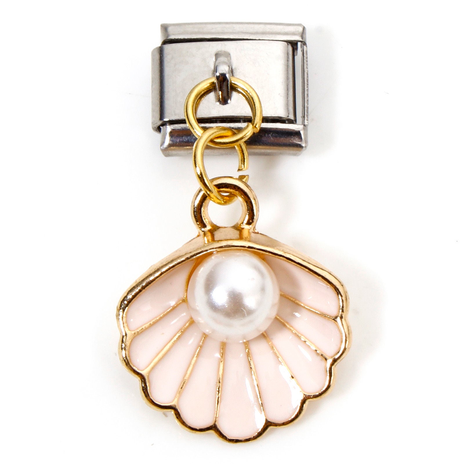 Concha con perla rosa pálido