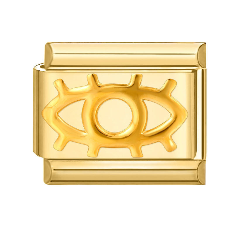 Eslabón dorado con ojo