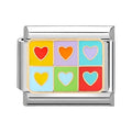 Corazones de colores