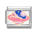 Planeta con anillo rosa