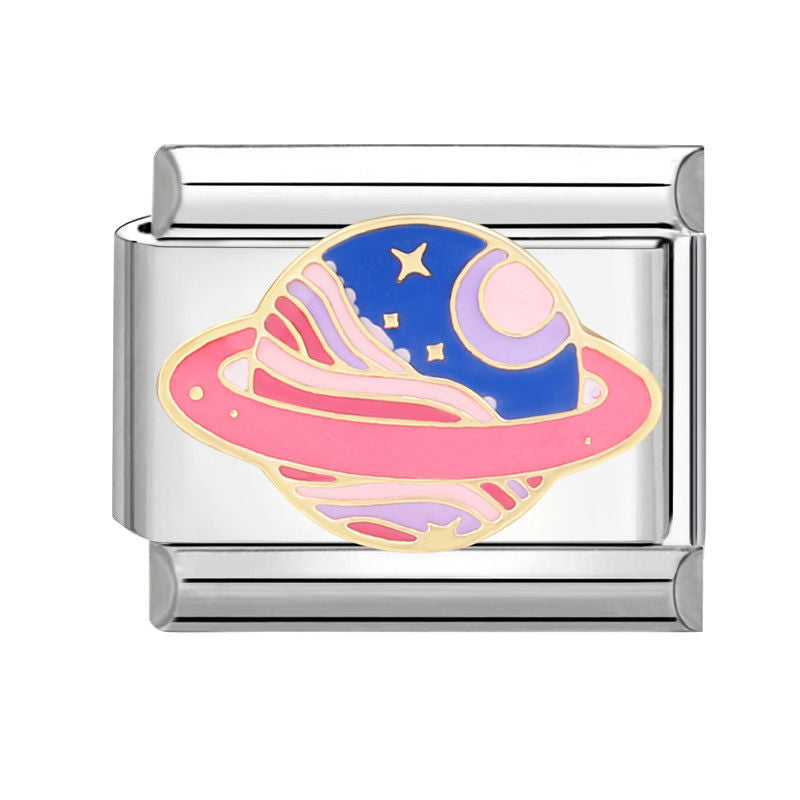 Planeta con anillo rosa