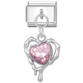 Corazón con gota rosa