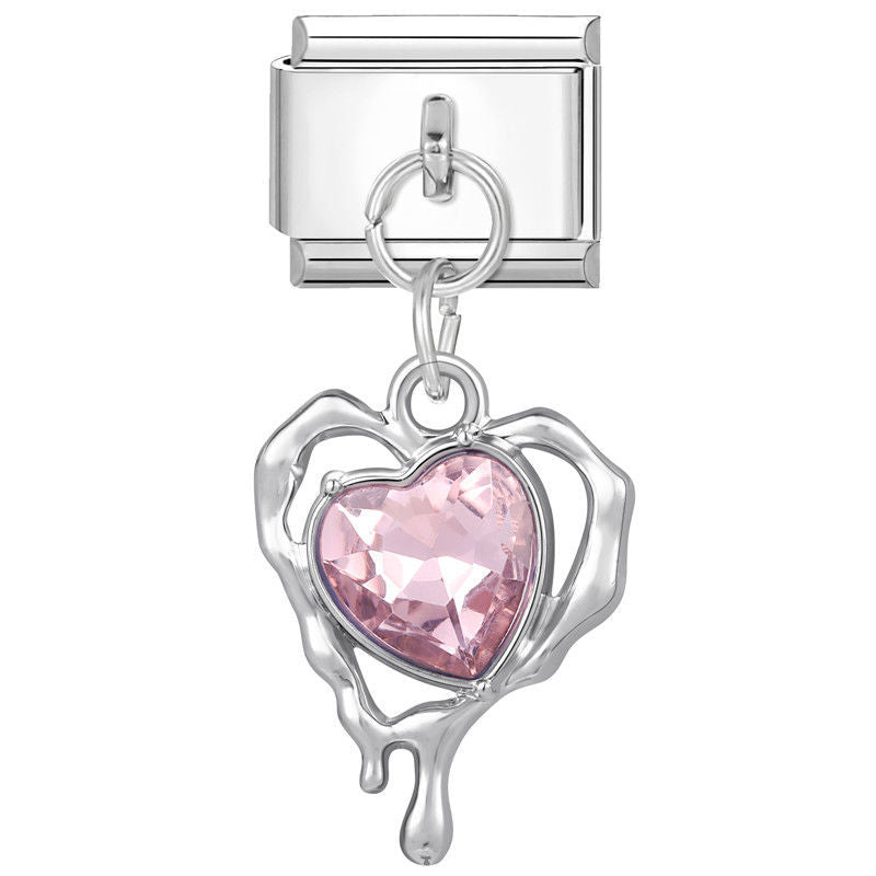 Corazón con gota rosa