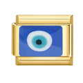Eslabón dorado con ojo turco