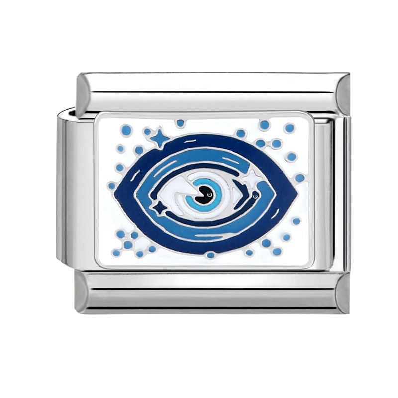 Ojo turco azul con estrellas
