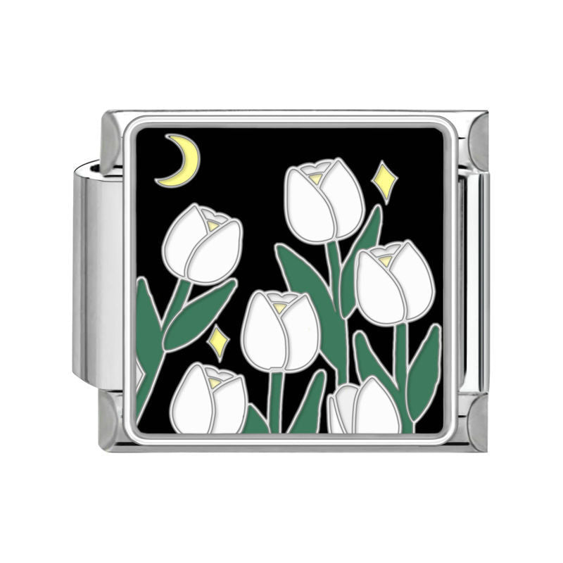 Tulipanes blancos de noche
