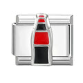 Botella de refresco roja y negra