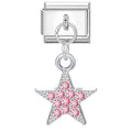 Estrella con circonitas rosas