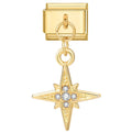 Colgante estrella dorada con circonitas