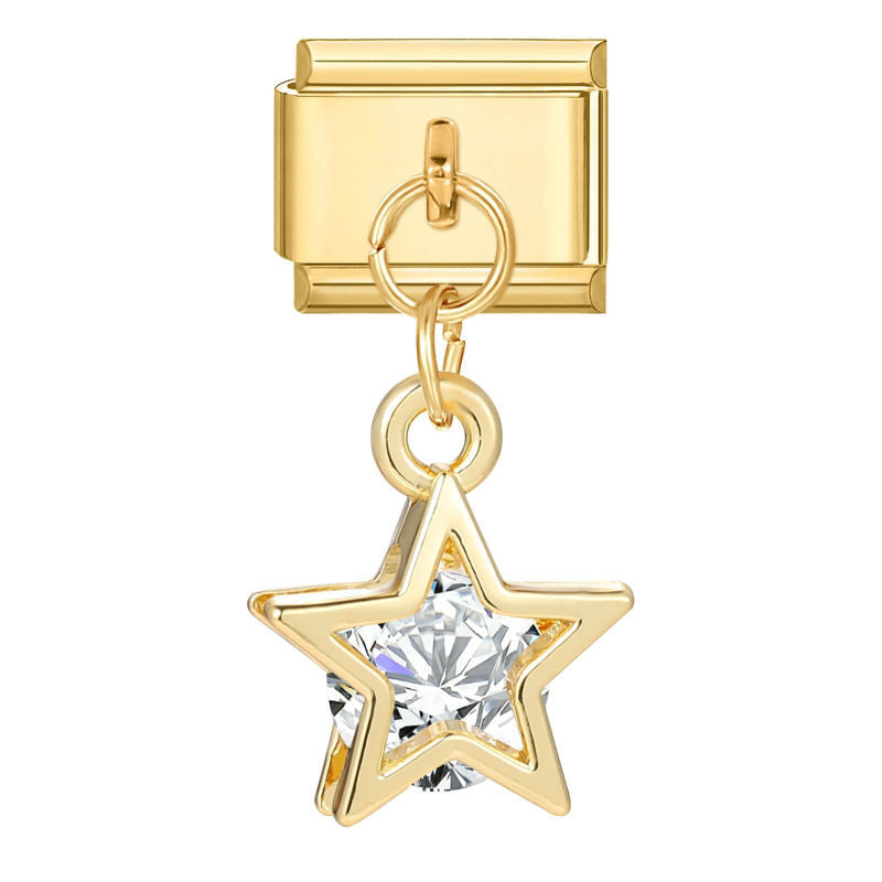 Colgante estrella con circonita