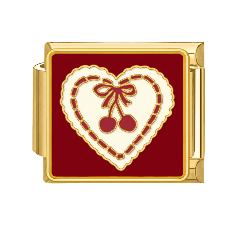 Corazón con cerezas