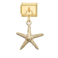 Colgante estrella de mar dorada