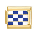 Estampado de cuadros azules y blancos