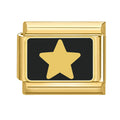 Estrella dorada sobre fondo negro