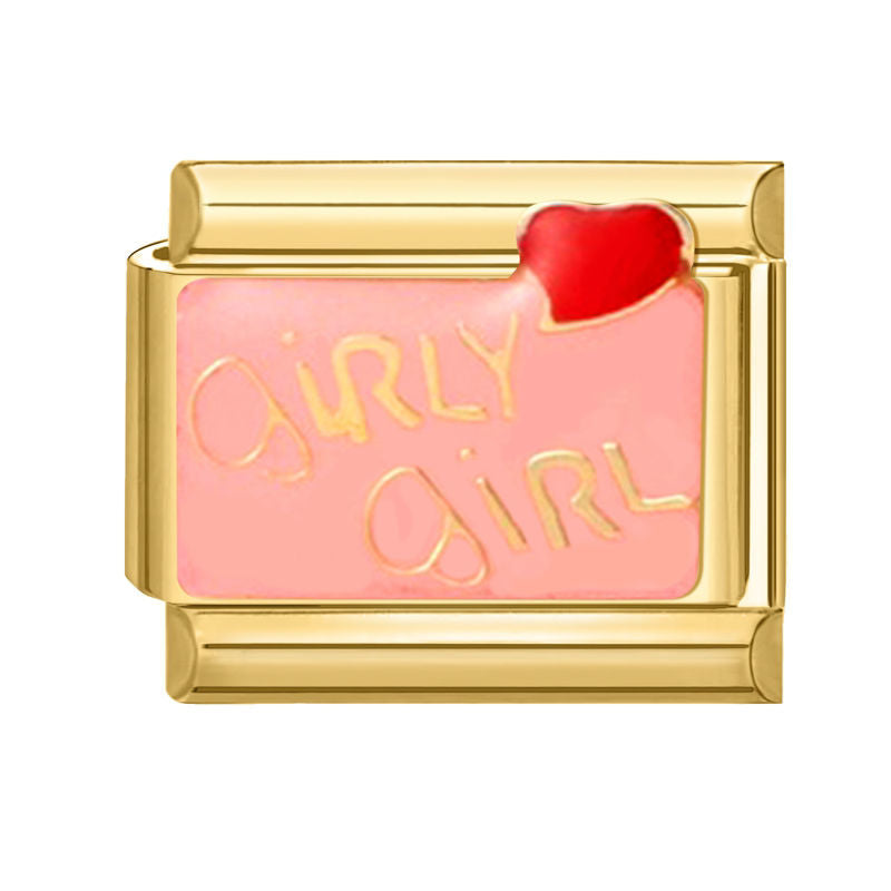 Frase "girly girl" con corazón