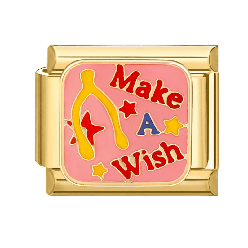 Frase "make a wish" con estrellas