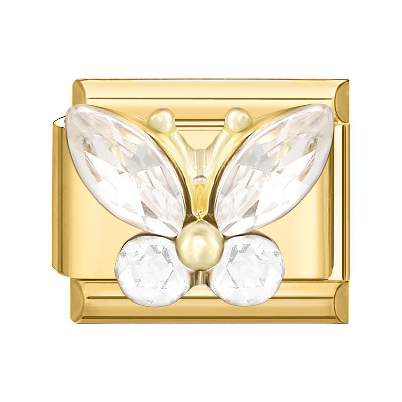 Mariposa con circonitas y perla