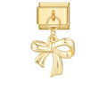 Colgante lazo dorado liso