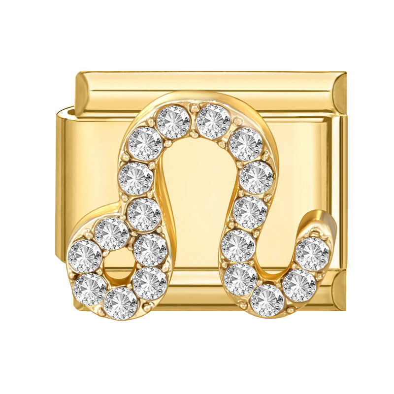 Símbolo de Leo con circonitas