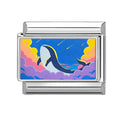 Orca saltando entre nubes