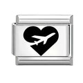 Avión dentro de un corazón