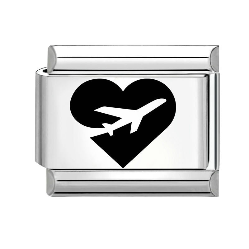 Avión dentro de un corazón