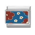 Estampado floral azul y blanco