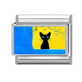 Gato negro de ojos azules