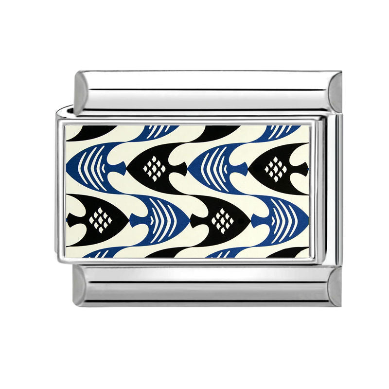 Estampado de peces en blanco y negro