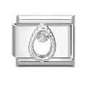 Eslabón con anillo y circonita blanca