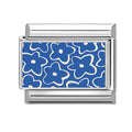 Estampado de flores azules