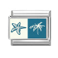 Estrella de mar y palmera