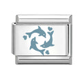 Delfines con corazones