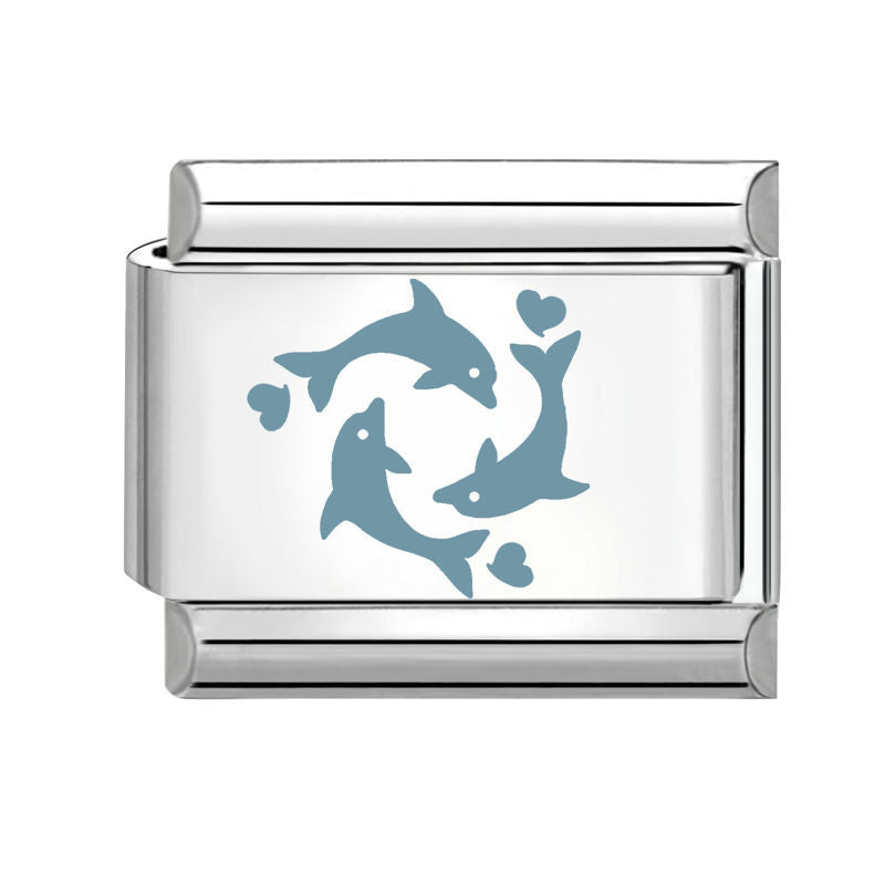Delfines con corazones