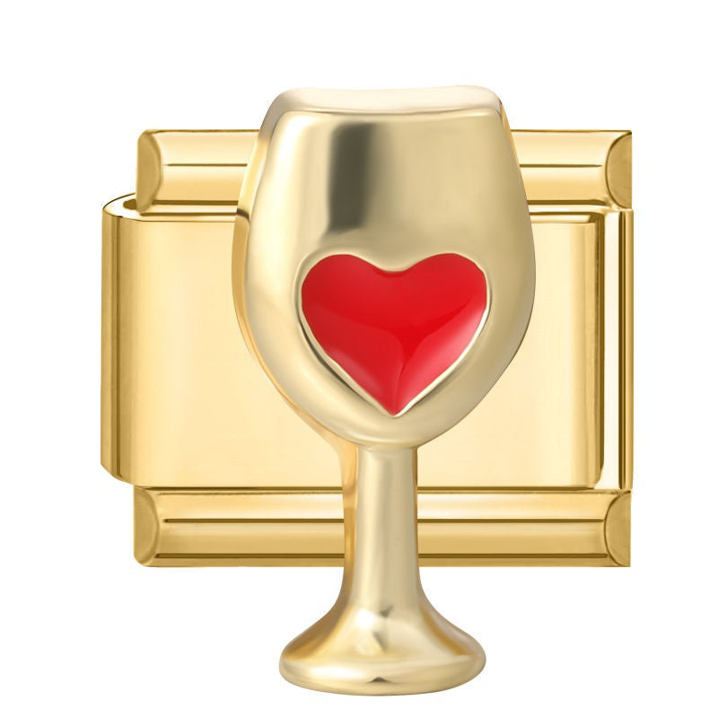 Copa de vino con corazón