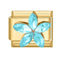 Flor de cristal azul