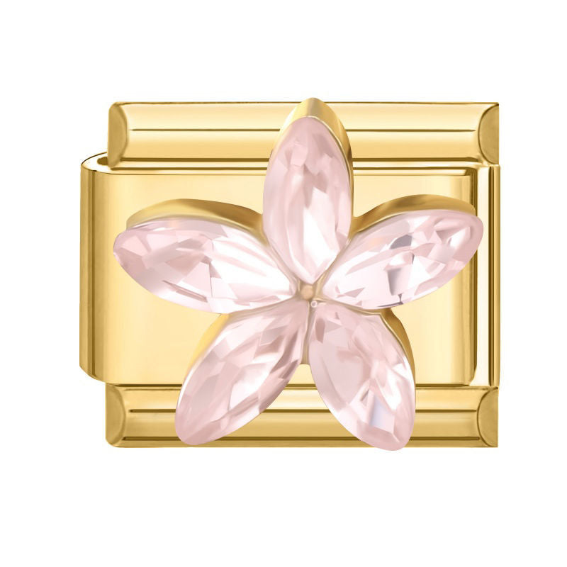 Flor de cristal rosa