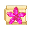 Flor de cristal fucsia
