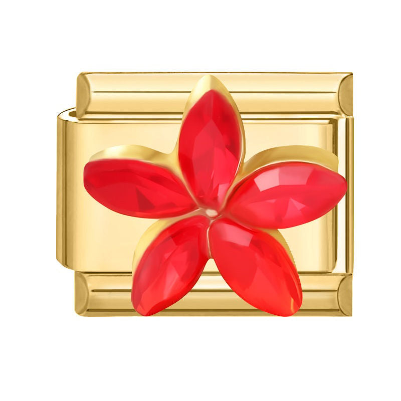 Flor de cristal roja
