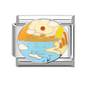 Paisaje de playa con sol