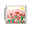 Campo de amapolas con sol