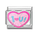 Frase "i love u" con corazón
