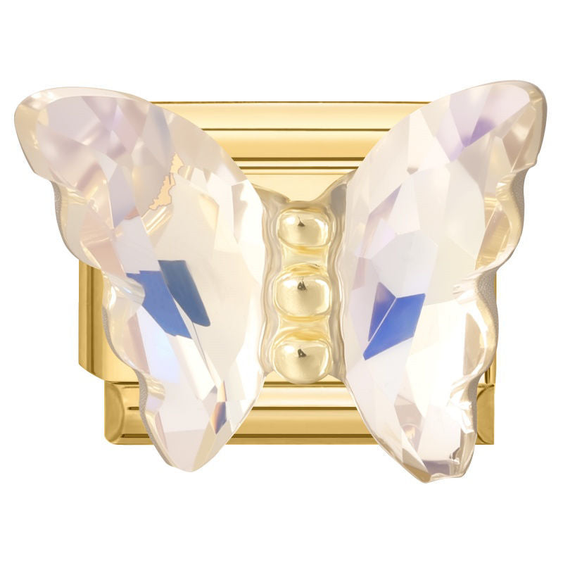 Mariposa de cristal irisado