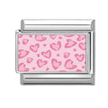 Estampado de corazones rosas