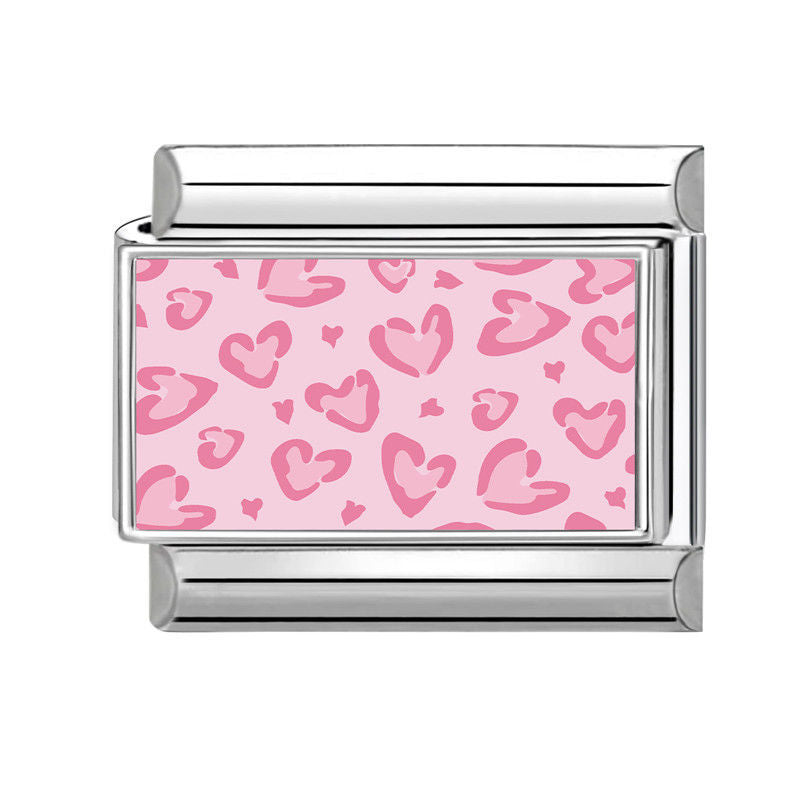 Estampado de corazones rosas