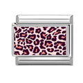 Estampado de leopardo rosa y burdeos