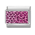 Estampado de leopardo rosa con brillo