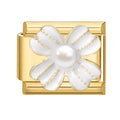 Trébol blanco con perla