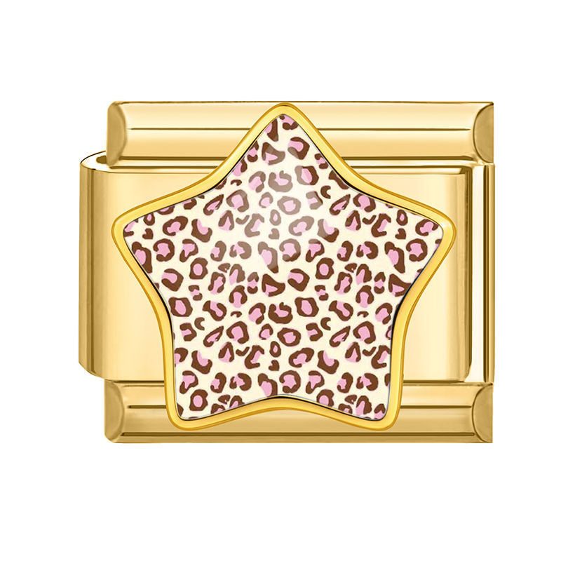 Estrella con estampado de leopardo
