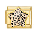 Estrella con estampado de leopardo y calaveras
